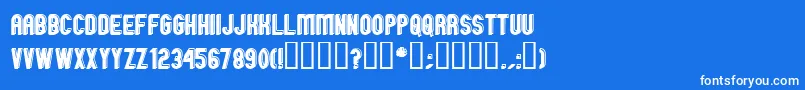 GMEXOO   Font – White Fonts on Blue Background