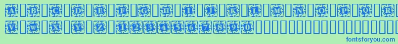 fuente Cornerflair – Fuentes Azules Sobre Fondo Verde