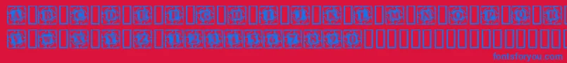 Cornerflair Font – Blue Fonts on Red Background