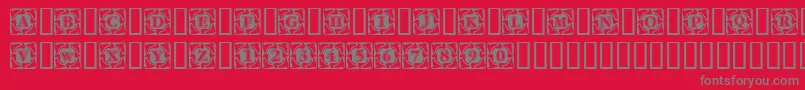 Cornerflair Font – Gray Fonts on Red Background