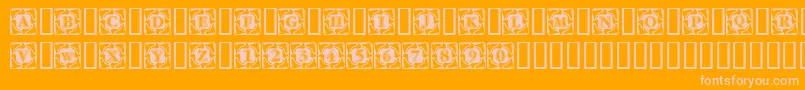 フォントCornerflair – オレンジの背景にピンクのフォント