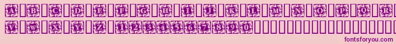 Cornerflair-Schriftart – Violette Schriften auf rosa Hintergrund