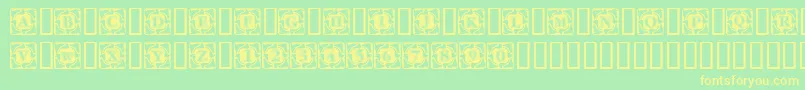 Cornerflair Font – Yellow Fonts on Green Background