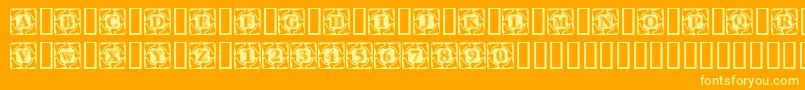 フォントCornerflair – オレンジの背景に黄色の文字