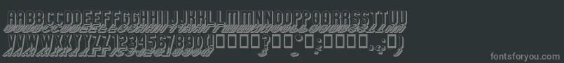 Czcionka GMEXSG   – szare czcionki na czarnym tle