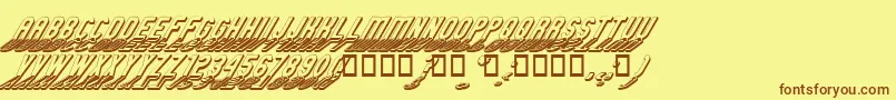 GMEXSG2 Font – Brown Fonts on Yellow Background