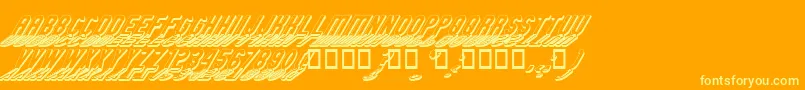 GMEXSG2 Font – Yellow Fonts on Orange Background