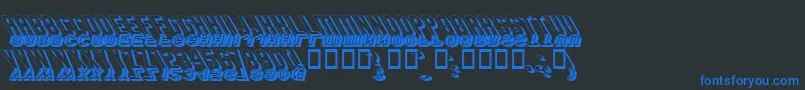 Więcej informacji o czcionce GMEXSG3 Czcionka GMEXSG3 – niebieskie czcionki na czarnym tle