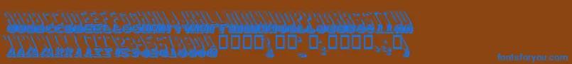 Lisätietoja GMEXSG3-fontista GMEXSG3-fontti – siniset fontit ruskealla taustalla