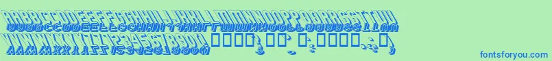 Saiba mais sobre a fonte GMEXSG3 Fonte GMEXSG3 – fontes azuis em um fundo verde
