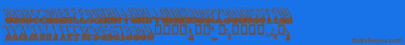 GMEXSG3 Font – Brown Fonts on Blue Background