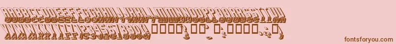 GMEXSG3 Font – Brown Fonts on Pink Background