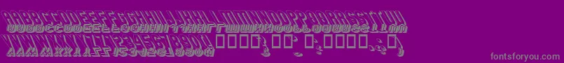Fonte GMEXSG3 – fontes cinzas em um fundo violeta
