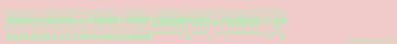 GMEXSG3-Schriftart – Grüne Schriften auf rosa Hintergrund