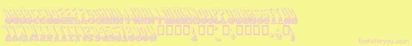 Czcionka GMEXSG3 – różowe czcionki na żółtym tle