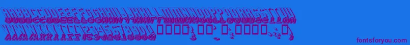 GMEXSG3 Font – Purple Fonts on Blue Background