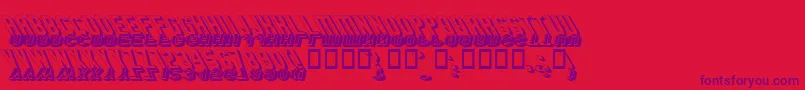GMEXSG3-Schriftart – Violette Schriften auf rotem Hintergrund