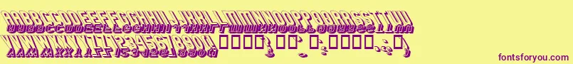GMEXSG3 Font – Purple Fonts on Yellow Background