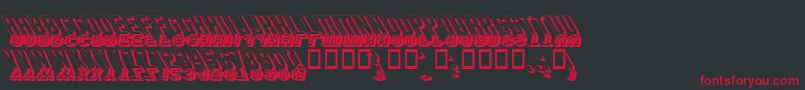 GMEXSG3 Font – Red Fonts on Black Background
