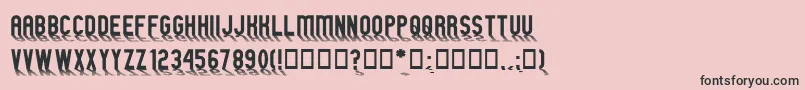 GMEXShad Font – Black Fonts on Pink Background