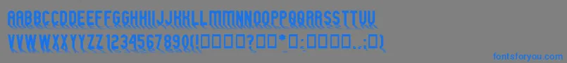 GMEXShad Font – Blue Fonts on Gray Background