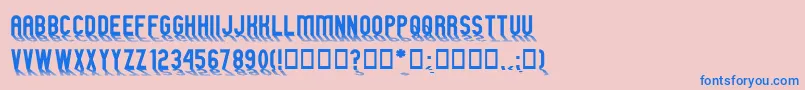 GMEXShad Font – Blue Fonts on Pink Background