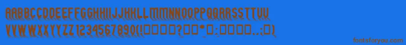 GMEXShad Font – Brown Fonts on Blue Background