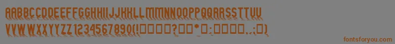 GMEXShad Font – Brown Fonts on Gray Background