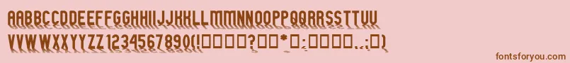 GMEXShad Font – Brown Fonts on Pink Background