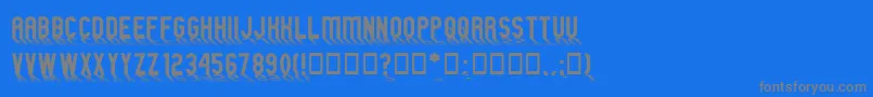 GMEXShad Font – Gray Fonts on Blue Background