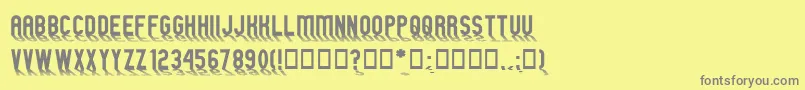 GMEXShad Font – Gray Fonts on Yellow Background