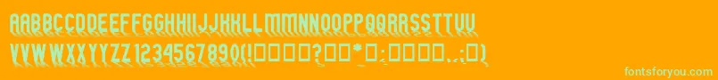 GMEXShad Font – Green Fonts on Orange Background