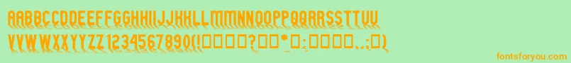 GMEXShad Font – Orange Fonts on Green Background