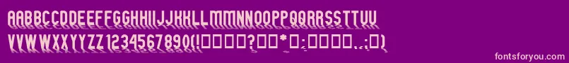 GMEXShad Font – Pink Fonts on Purple Background