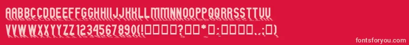 GMEXShad Font – Pink Fonts on Red Background