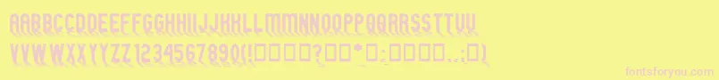 GMEXShad Font – Pink Fonts on Yellow Background