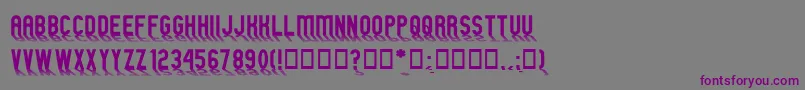 GMEXShad Font – Purple Fonts on Gray Background