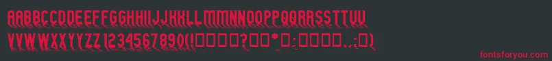 GMEXShad Font – Red Fonts on Black Background