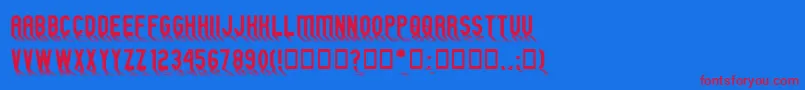 GMEXShad Font – Red Fonts on Blue Background