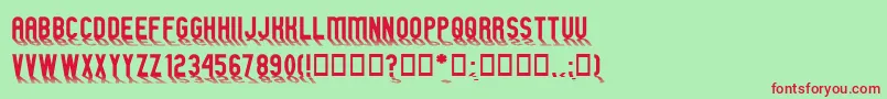 GMEXShad Font – Red Fonts on Green Background