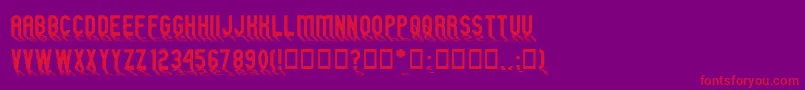 GMEXShad Font – Red Fonts on Purple Background