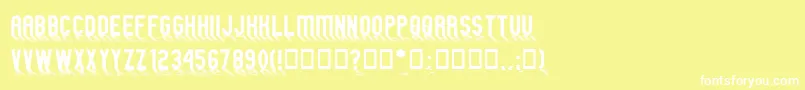 GMEXShad Font – White Fonts on Yellow Background