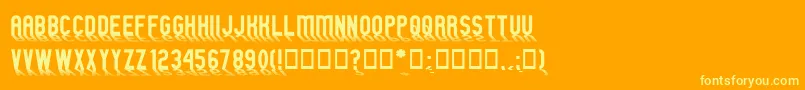 GMEXShad Font – Yellow Fonts on Orange Background