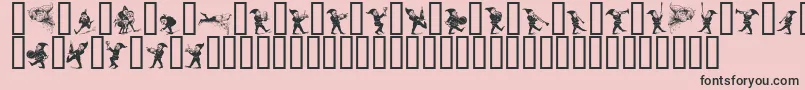 GNOMES   Font – Black Fonts on Pink Background
