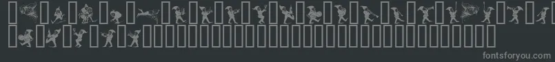 フォントGNOMES   – 黒い背景に灰色の文字