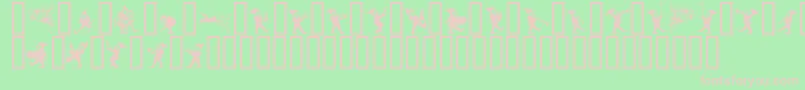 GNOMES   Font – Pink Fonts on Green Background