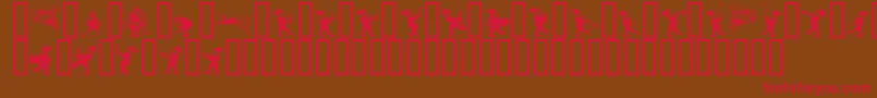 GNOMES   Font – Red Fonts on Brown Background