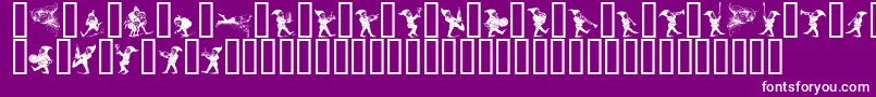GNOMES   Font – White Fonts on Purple Background