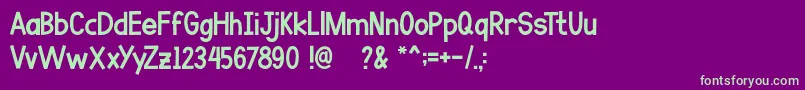 Go Banana Font – Green Fonts on Purple Background
