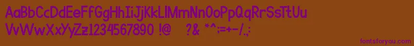 Шрифт Go Banana – фиолетовые шрифты на коричневом фоне